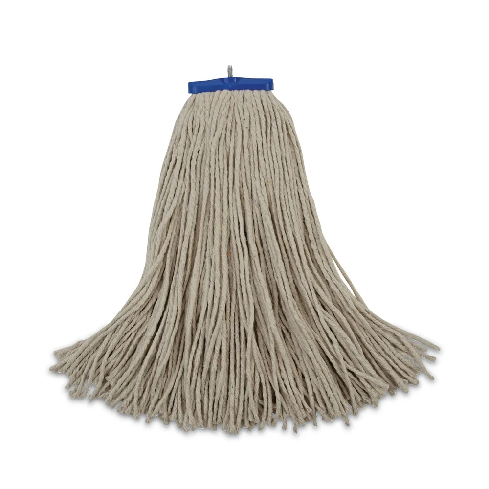 Boardwalk 24 oz. Cut-End Lie-Flat Cotton Wet Mop Head - White (12/Carton)