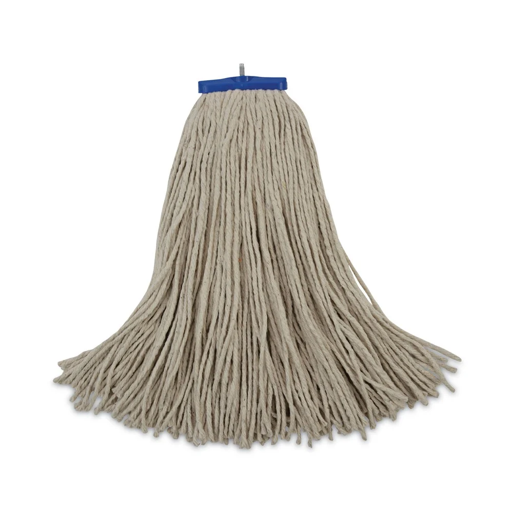 Boardwalk 24 oz. Cut-End Lie-Flat Cotton Wet Mop Head - White
