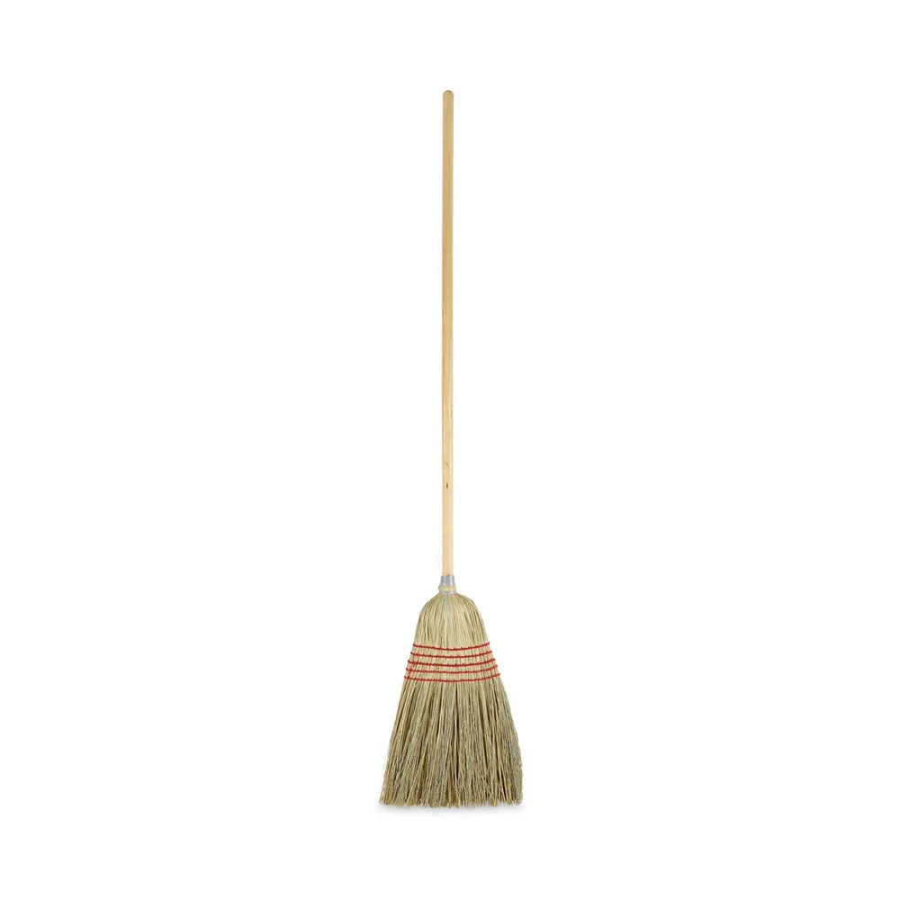 Boardwalk 56 in. Yucca/Corn Fiber Bristles Parlor Broom - Natural (12/Carton)