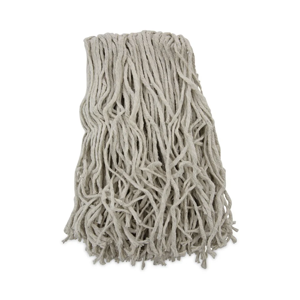 Boardwalk 16 oz. Cut-End Banded Cotton Banded Mop Head - White (12/Carton)