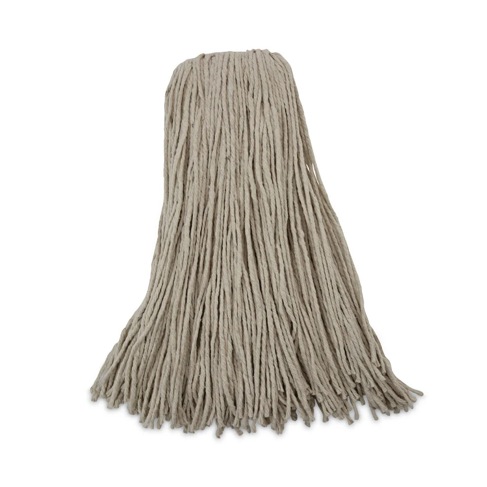 Boardwalk BWKCM20032 32 oz. 4-Ply Cut-End Cotton Mop Head - White (12/Carton)