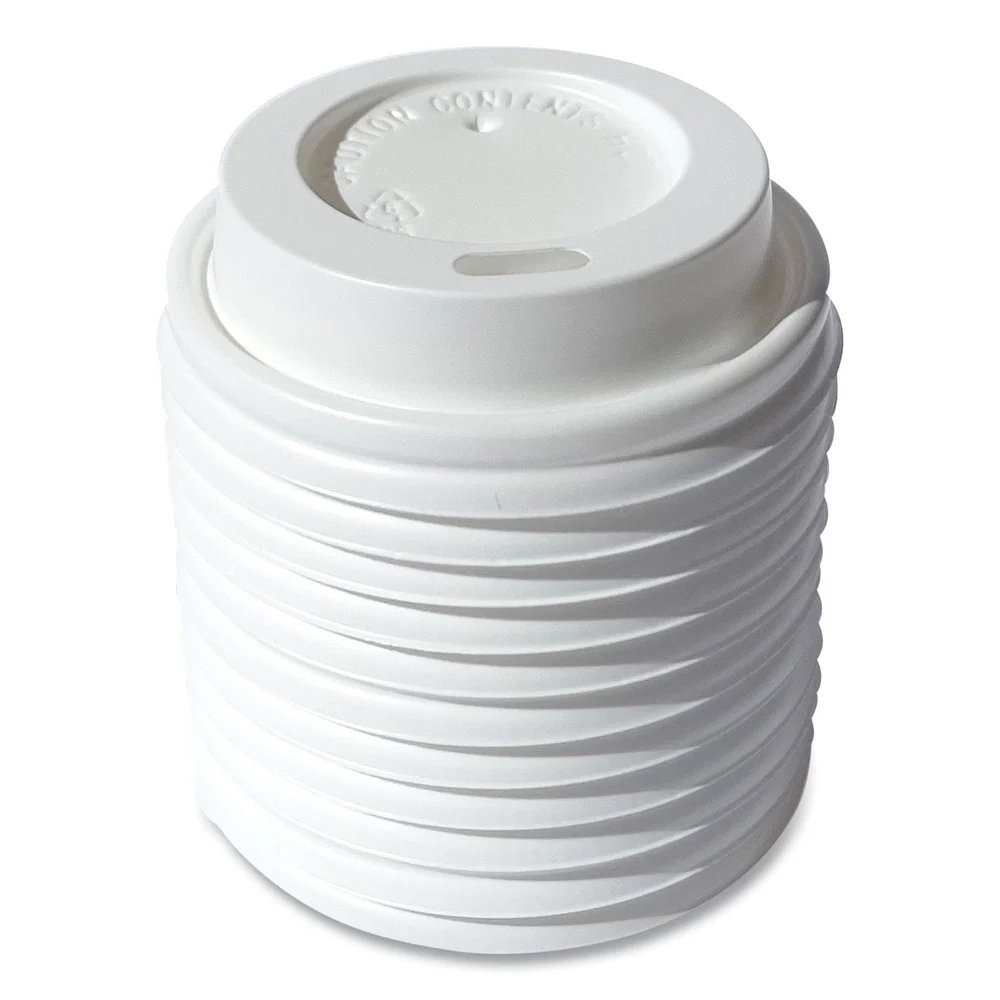 Boardwalk BWKHOTWH4 Plastic Hot Cup Lids Fits 4 oz. Cups - White (1000/Carton)