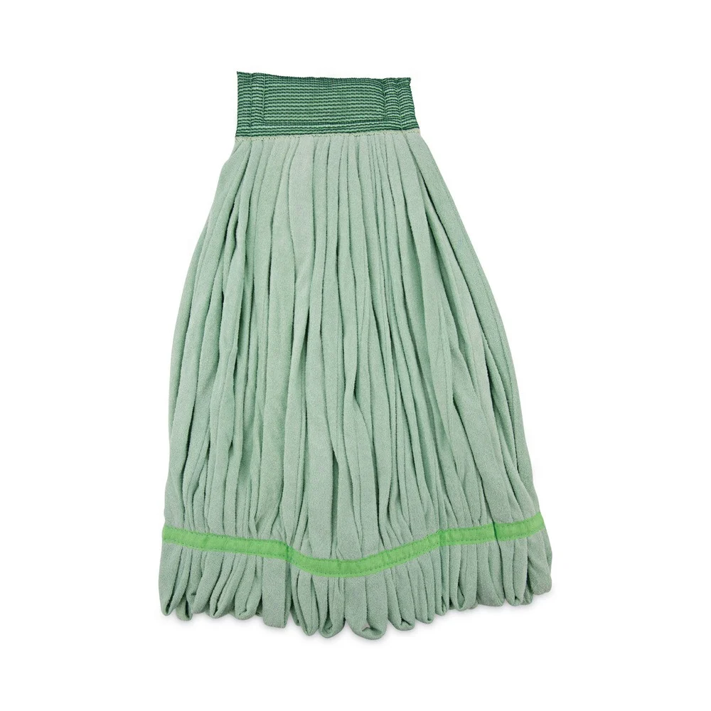 Boardwalk Microfiber Looped-End Wet Mop Head - Large, Green (12/Carton)