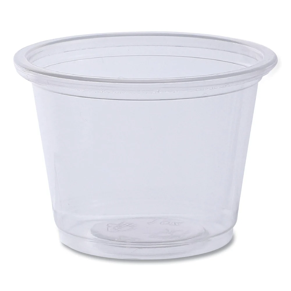 Boardwalk BWKPRTN1TS 125-Sleeve/Carton 20-Cup/Sleeve 1 oz. Polypropylene Souffle/Portion Cups - Clear