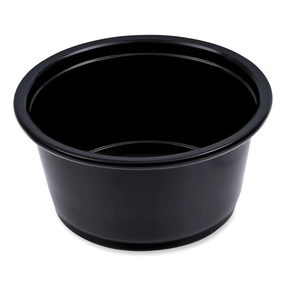 Boardwalk 2 oz. Polypropylene Souffle/Portion Cups - Black (2500/Carton)