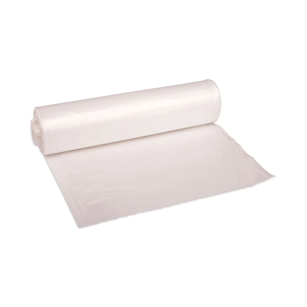 Boardwalk 30 in. x 37 in. 30 Gallon 16 mic High Density Industrial Coreless Roll Can Liners - Natural (500/Carton)