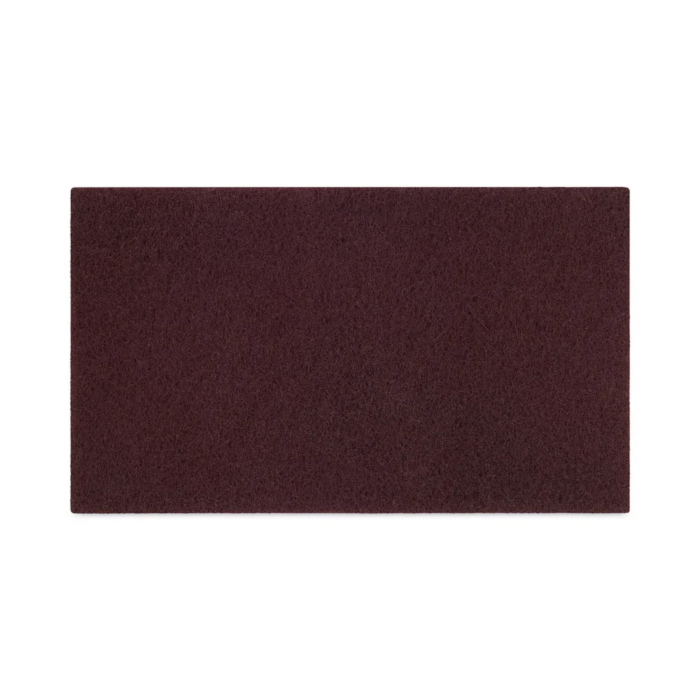 Boardwalk 28 in. x 14 in. Deep Scrub Pads - Maroon (10/Carton)