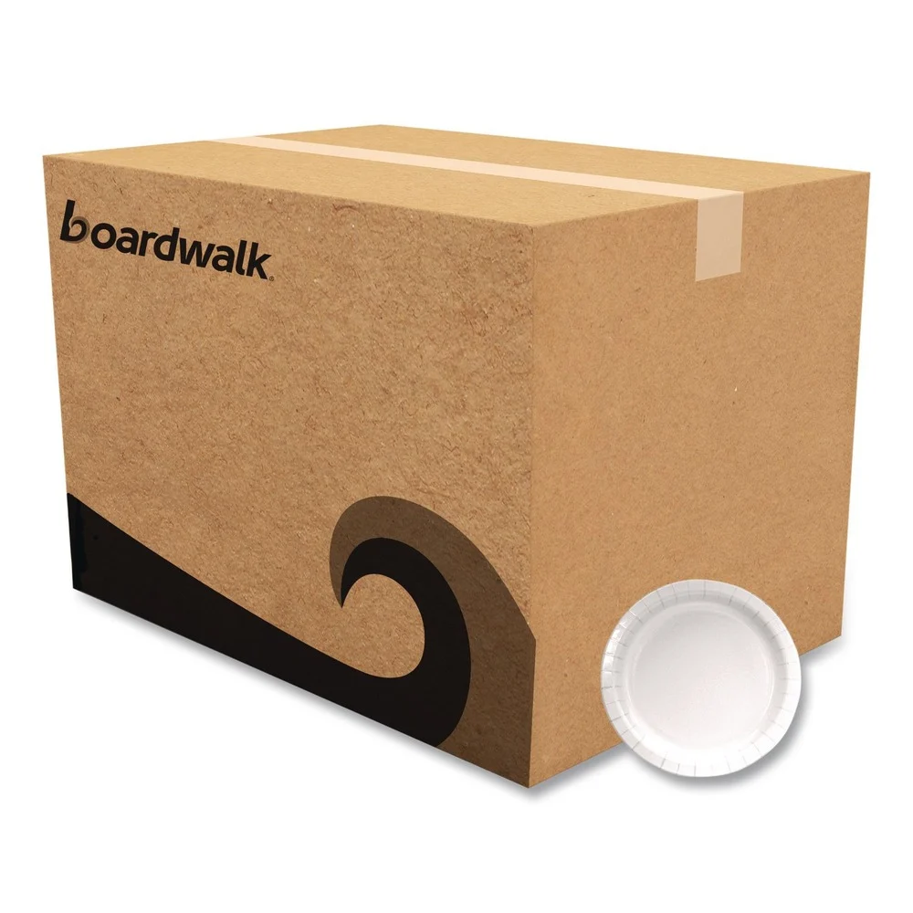 Boardwalk CP9B1008125A 9 in. Diameter Paper Dinnerware Plate - White (1000/Carton)