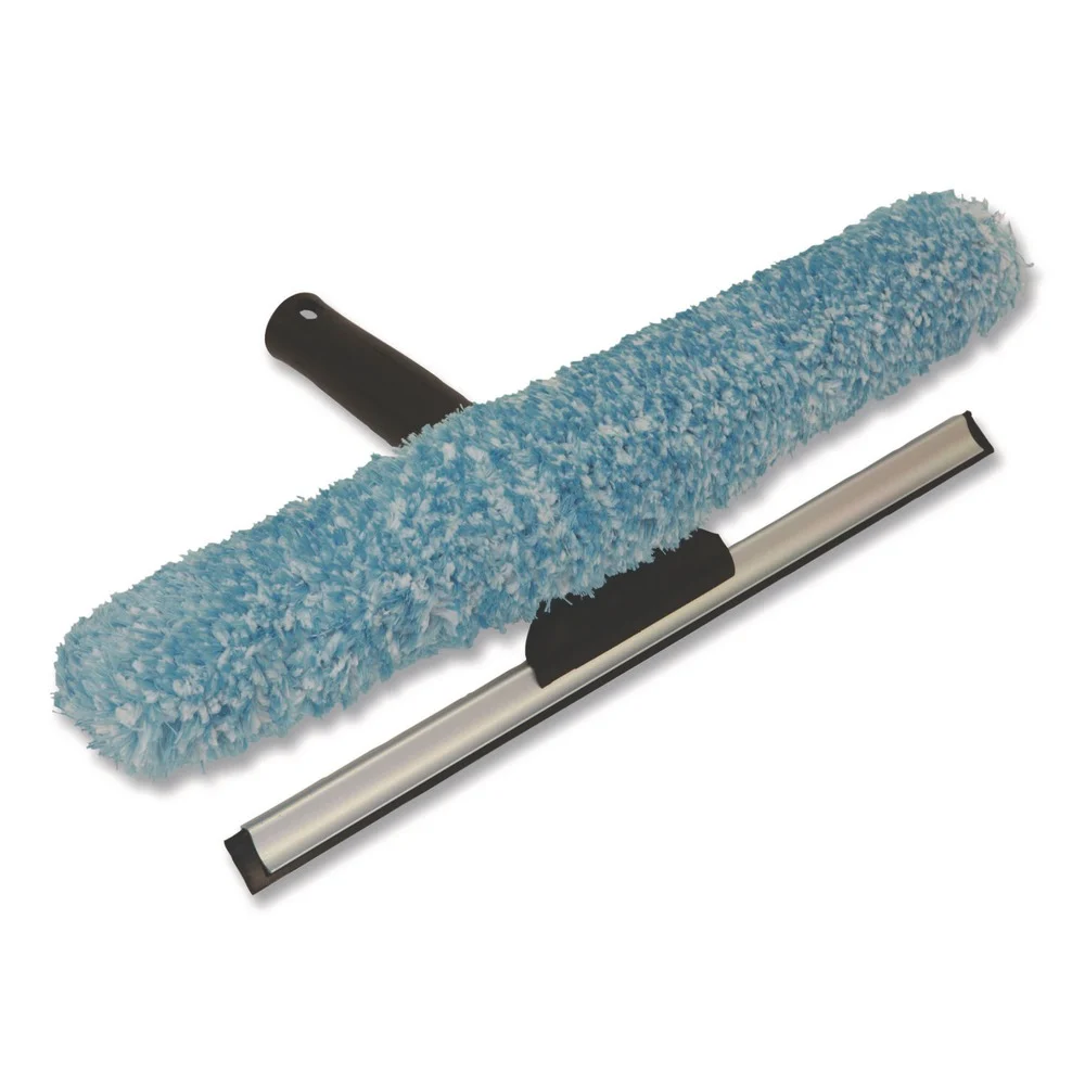 Boardwalk 12 in. Wide Blade Window Washer and Squeegee Combo - Black