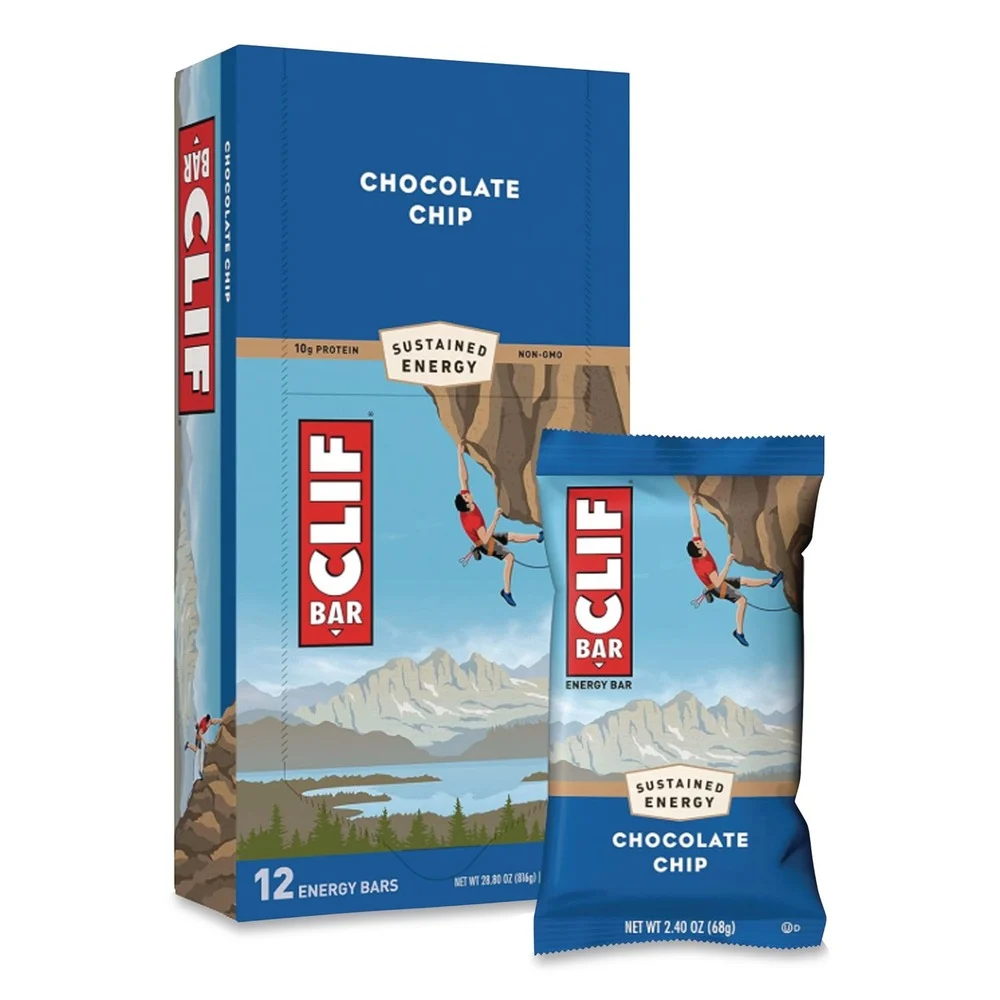 CLIF Bar 2.4 oz. Energy Bar - Chocolate Chip (12/Box)