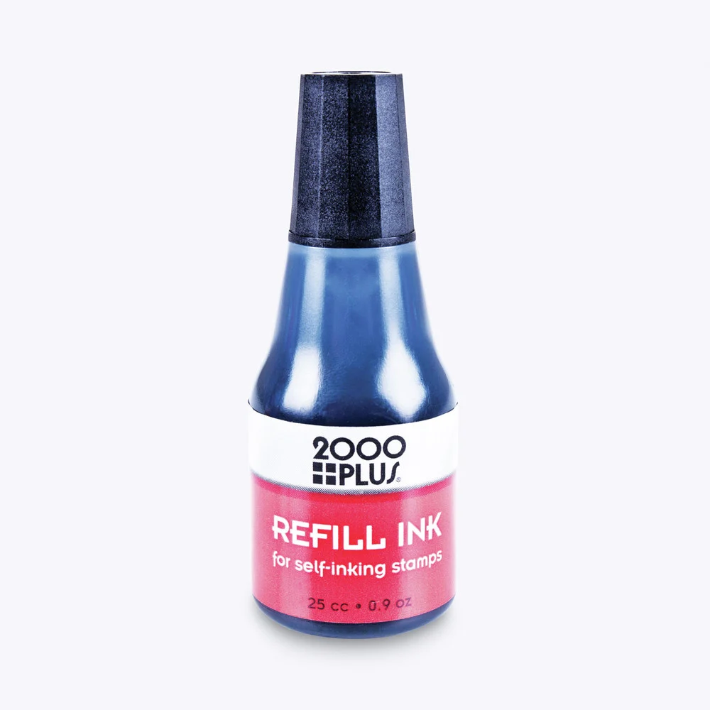 COSCO 2000PLUS 0.9 oz. Bottle Self-Inking Refill Ink - Black