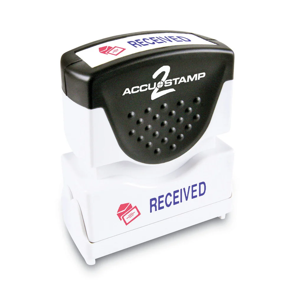 ACCUSTAMP2 1.63 in. x 0.5 in. RECEIVED Pre-Inked Shutter Stamp - Red/Blue