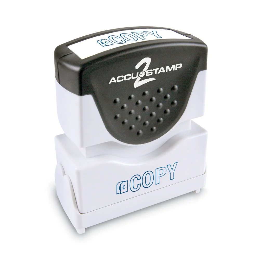ACCUSTAMP2 035581 1.63 in. x 0.5 in. Pre-Inked COPY Shutter Stamp - Blue