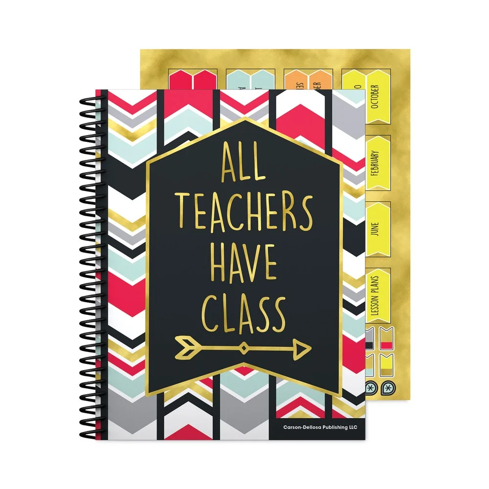 Carson-Dellosa 11 in. x 8.5 in. 2-Page Spread (7 Subjects) Weekly/Monthly Teacher Planner - Multicolor Cover