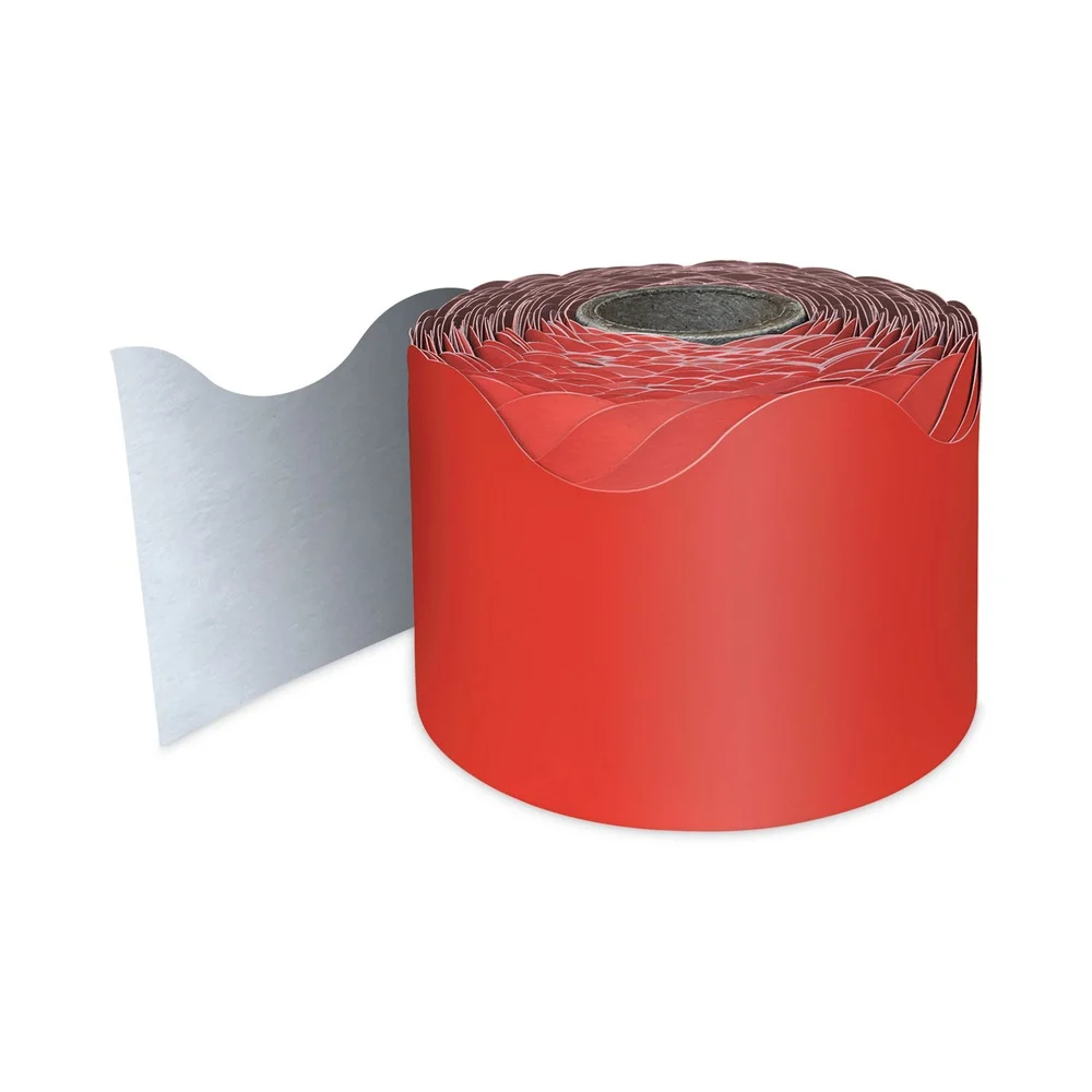 Carson-Dellosa 2.25 in. x 65 ft. Rolled Scalloped Borders - Red