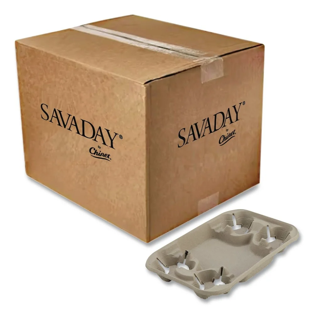 Chinet 20969 StrongHolder 8 oz. to 22 oz. Molded Fiber Cup/Food Tray - Beige (250/Carton)