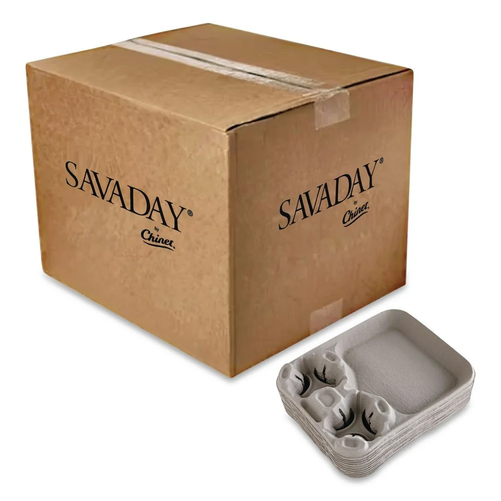 Chinet 20990 StrongHolder 8 oz. to 44 oz. Molded Fiber Cup/Food Tray - Beige (100/Carton)