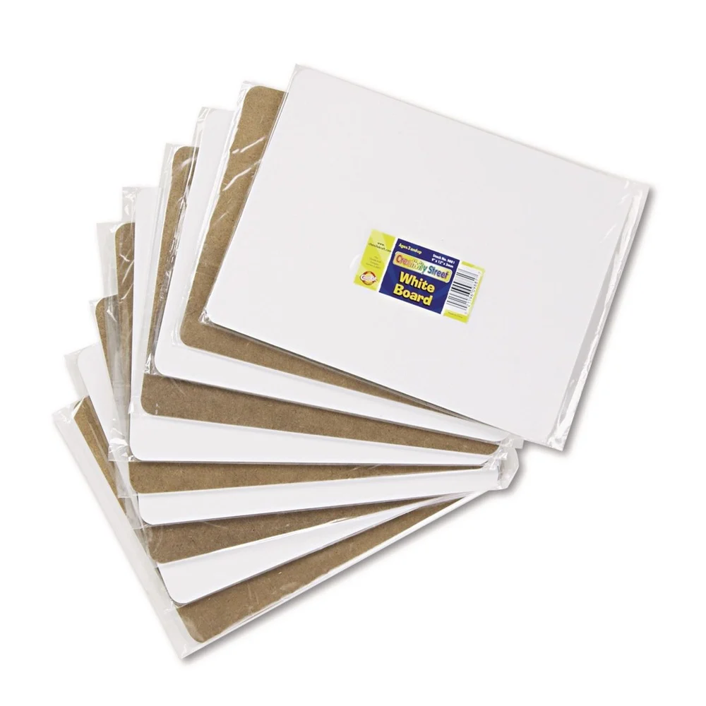 Creativity Street 12 in. x 9 in. Dry Erase Student Boards - White Surface (10/Set)