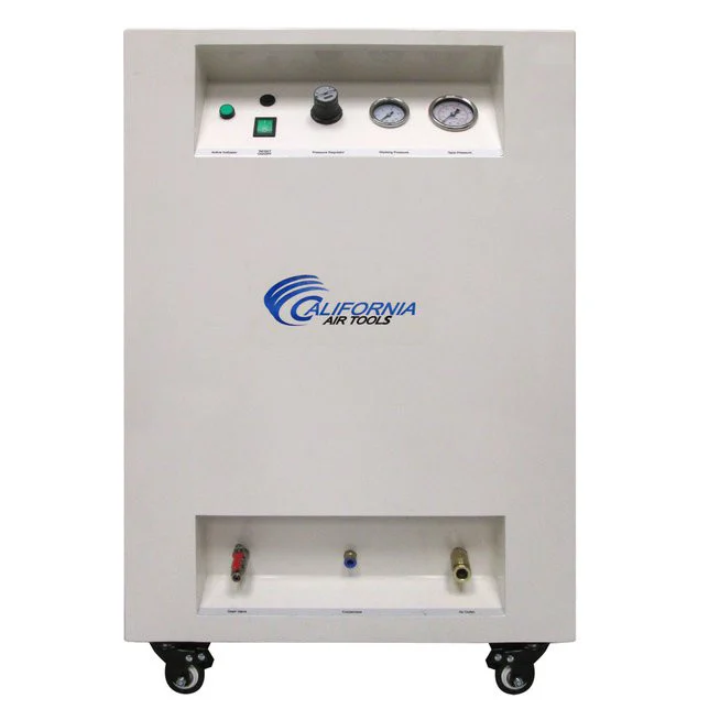 California Air Tools 10020SPC 2 HP 10 Gallon Ultra Quiet and Oil-Free Dolly Air Compressor with Sound Proof Cabinet - CAT-10020SPC