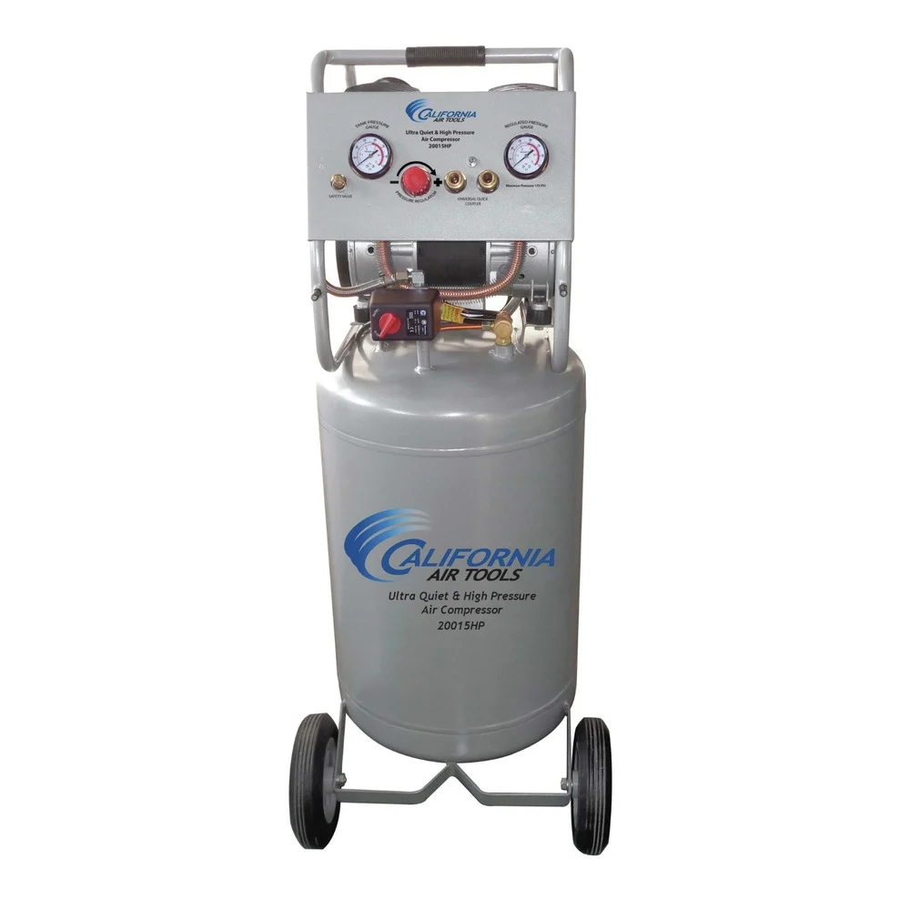 California Air Tools 1.5 HP 20 Gallon 175 PSI Ultra Quiet and Oil-Free Dolly Air Compressor - CAT-20015HP