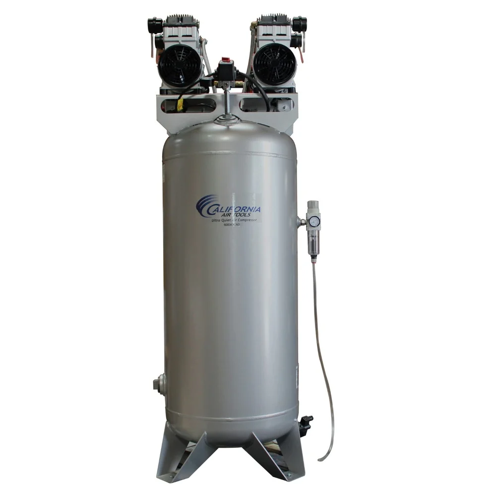 California Air Tools 4 HP 60 Gallon Ultra Quiet and Oil-Free Dolly Air Compressor with Auto Drain - CAT-60040CAD