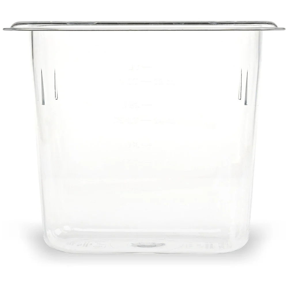 Carlisle 3068807 4.25 in. x 6.93 in. x 6 in. 1.4 qt. StorPlus Polycarbonate Food Pan - Clear