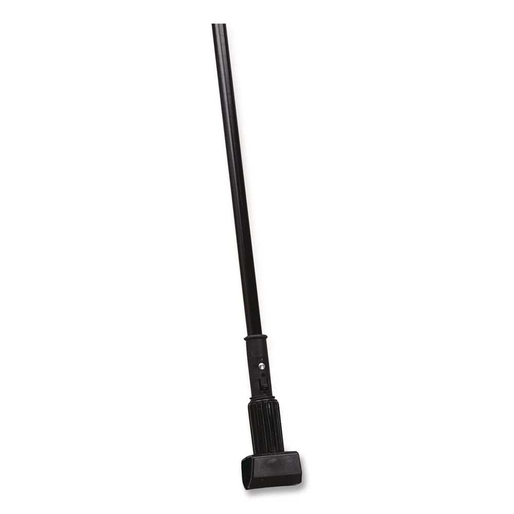 Carlisle 1 in. Diameter x 60 in. Vinyl Coated Jaw Style Metal Mop Handle - Black
