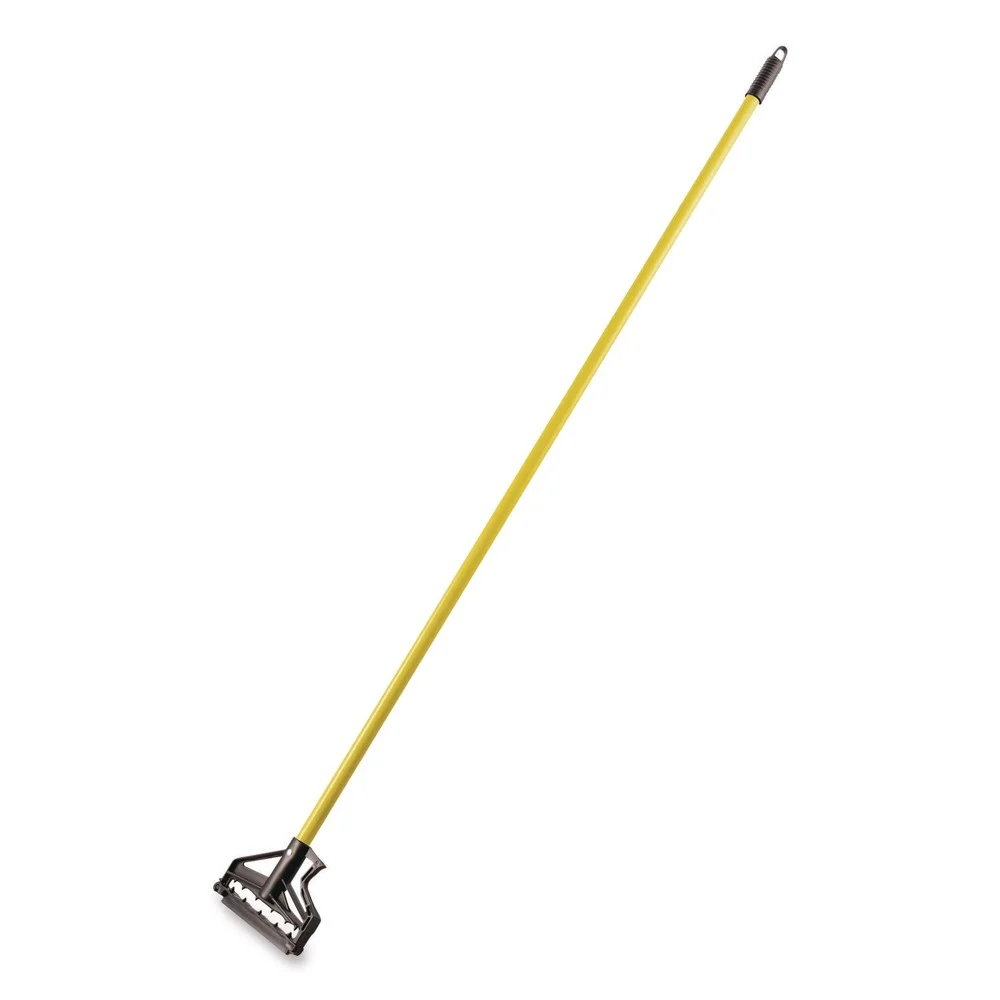 Carlisle 1 in. Diameter x 60 in. Sparta Spectrum Quik-Release Fiberglass Mop Handle - Yellow