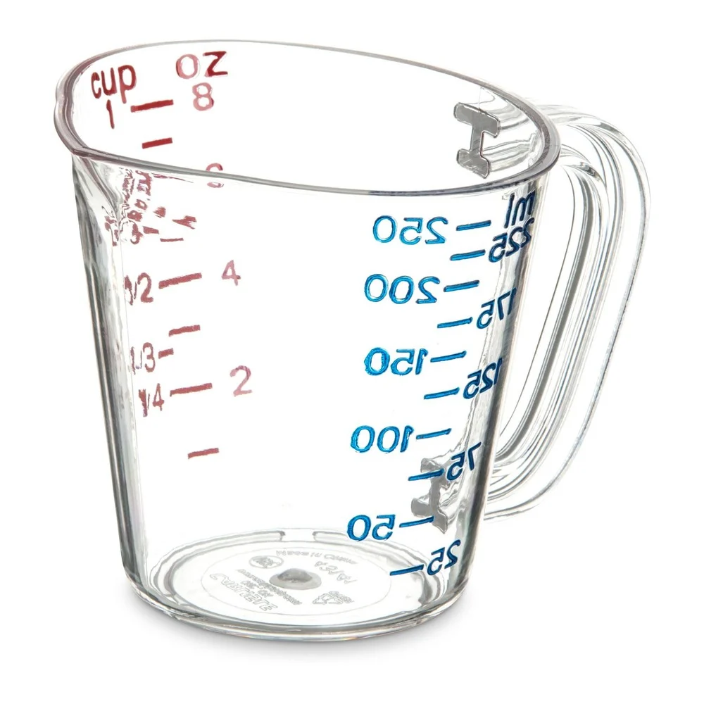 Carlisle 4314107 1 cup Commercial Plastic Measuring Cup - Clear