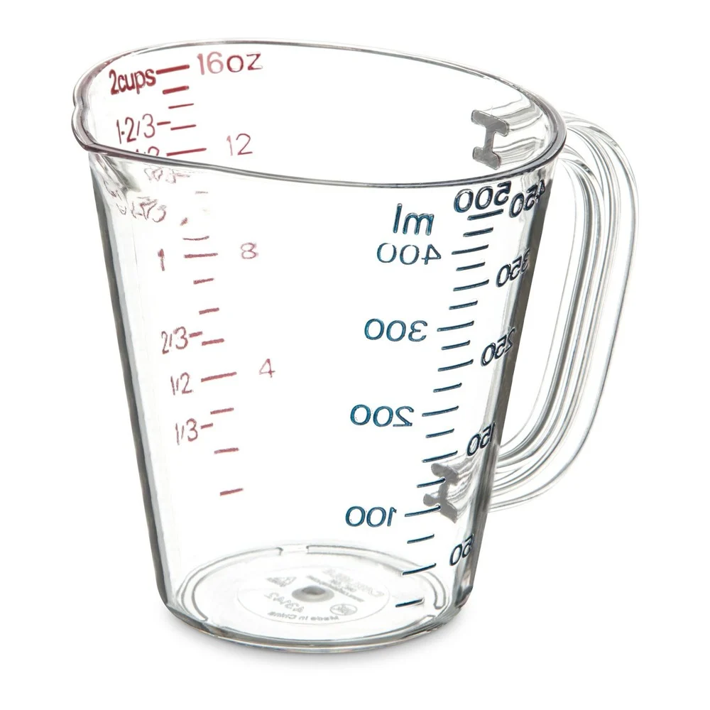Carlisle 4314207 1 Pint Commercial Plastic Measuring Cup - Clear