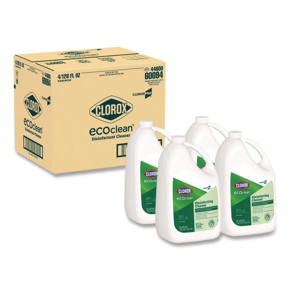 Clorox Clorox Pro EcoClean 128 oz. Refill Bottle Disinfecting Cleaner - Unscented (4/Carton)