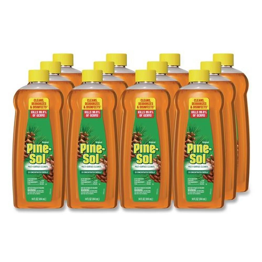 Pine-Sol 14 oz. Bottle Multi-Surface Concentrated Disinfectant Cleaner - Pine Scent (12/Carton)