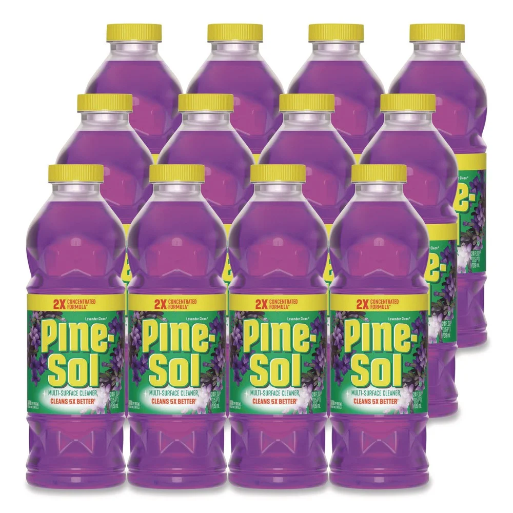 Pine-Sol 24 oz. Bottle Concentrated Multi-Surface Cleaner - Lavender Clean (12/Carton)