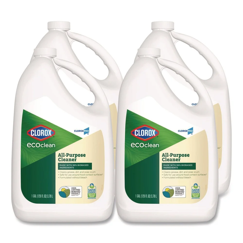Clorox 60278 Clorox Pro EcoClean 128 oz. Bottle All-Purpose Cleaner - Unscented (4/Carton)