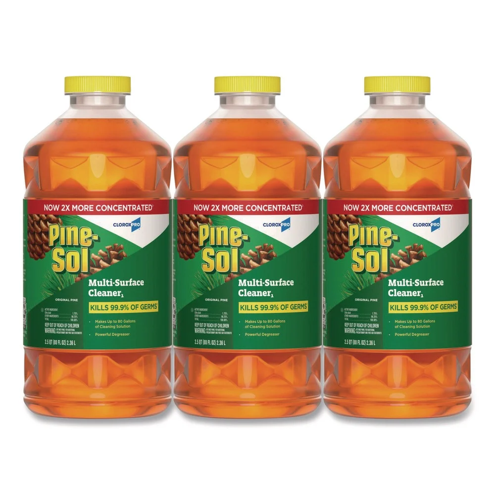 Pine-Sol CloroxPro 80 oz. Bottle Multi-Surface Cleaner Disinfectant Concentrated - Original Pine Scent (3/Carton)