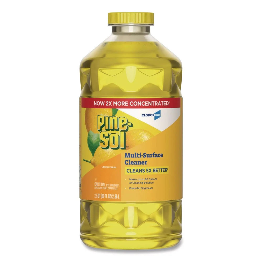 Pine-Sol 60607EA CloroxPro 80 oz. Concentrated Multi-Surface Cleaner - Lemon Scent