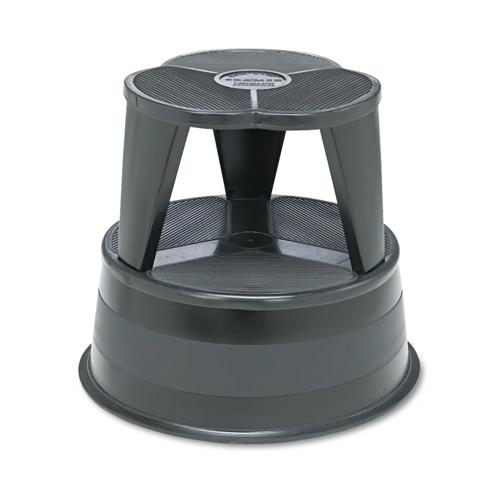 Cramer Kik-Step 16 in. x 14.25 in. 350 lbs. Capacity Steel Step Stool - Black