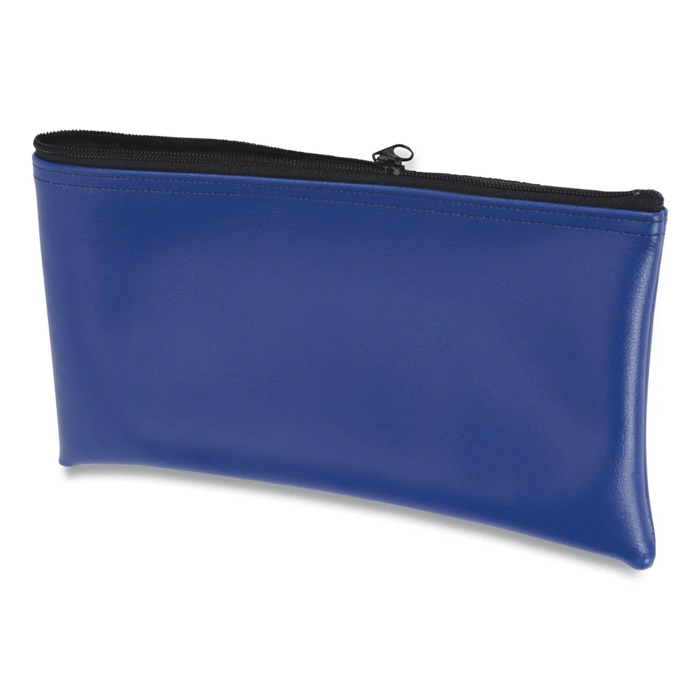 CONTROLTEK 6 in. x 11 in. x 1 in. Vinyl Fabric Deposit Bag - Blue