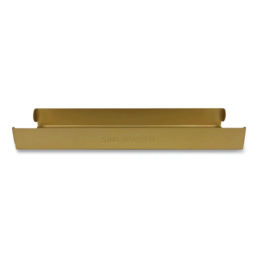 CONTROLTEK 3.5 in. x 10 in. x 1.75 in. Quarters Stackable Metal Coin Tray - Orange
