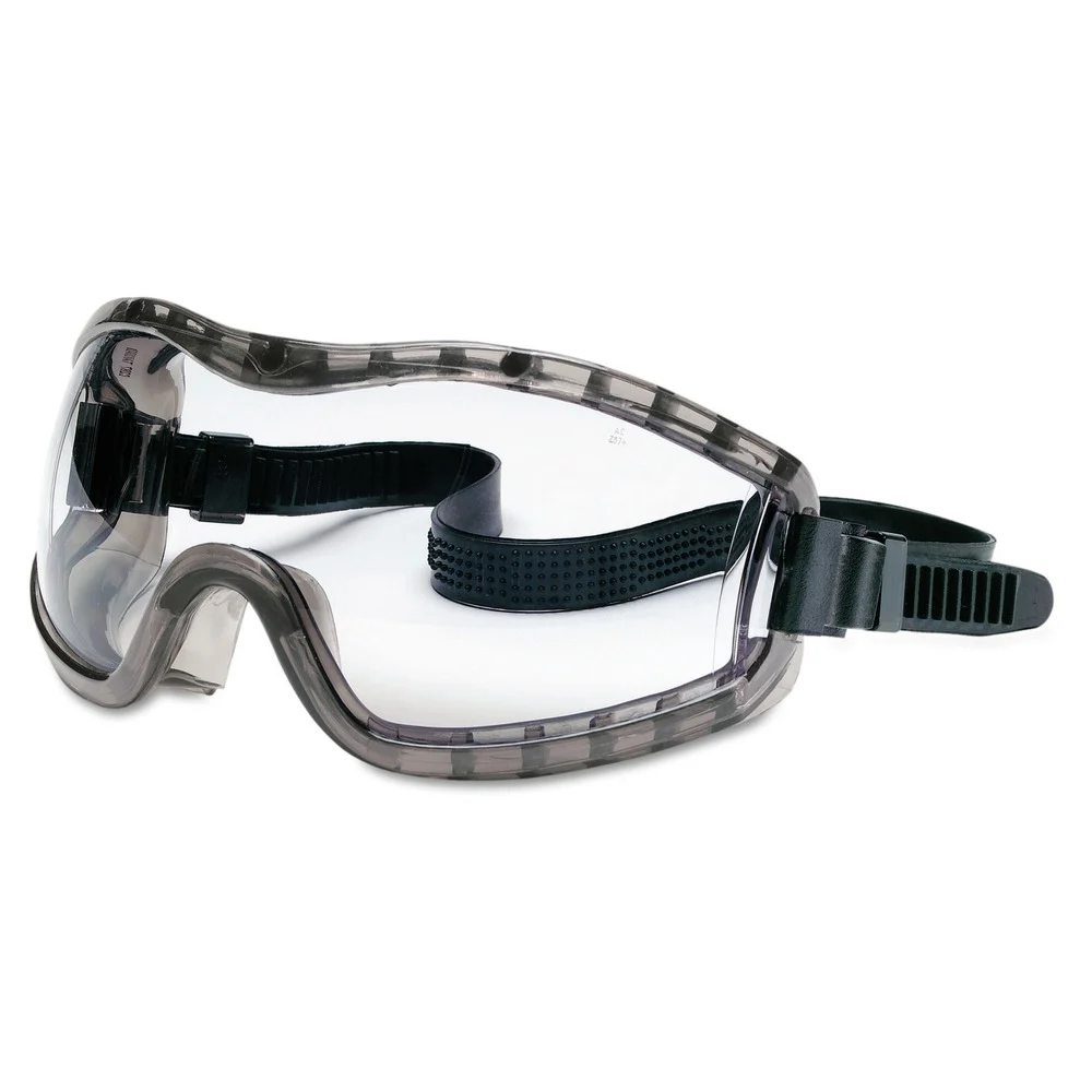 MCR Safety Stryker Chemical Protection Safety Goggles - Black Frame
