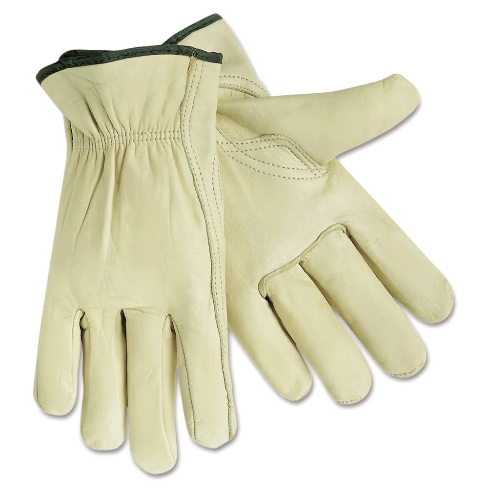 MCR Safety Top Grain Cowhide Leather Drivers Gloves - X-Large/Beige (1-Pair)