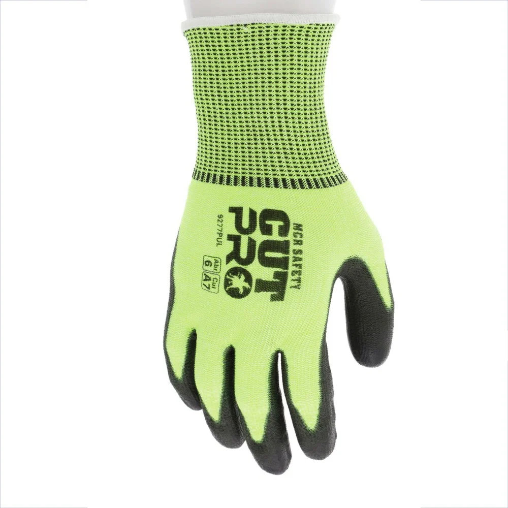 MCR Safety Cut Pro Gloves - Medium/Black/Lime (1-Dozen)