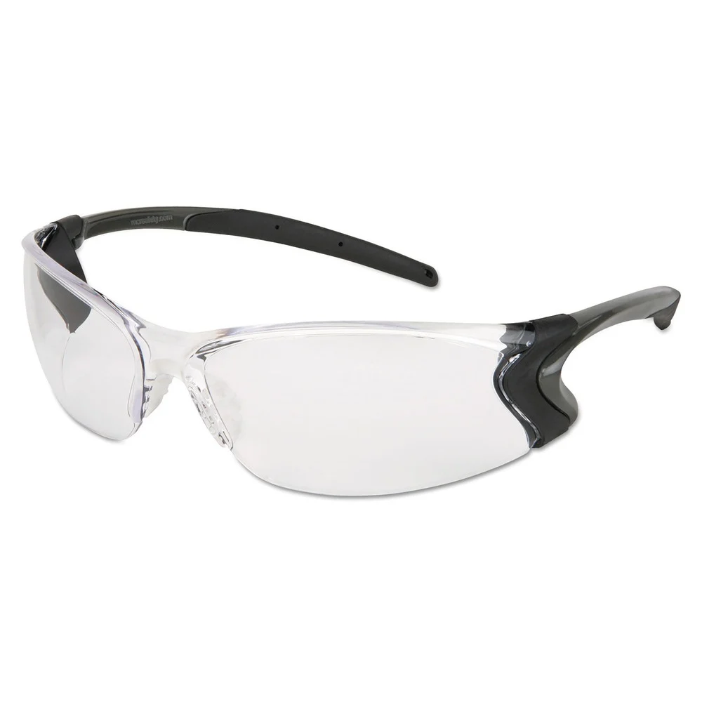 MCR Safety Backdraft Anti-Fog Clear Glasses - Clear/Black