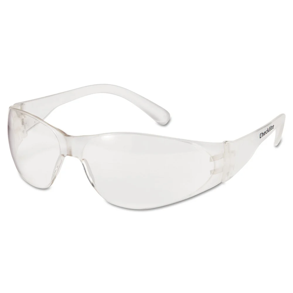 MCR Safety Checklite Safety Glasses - Clear Frame/Lens (12/Box)