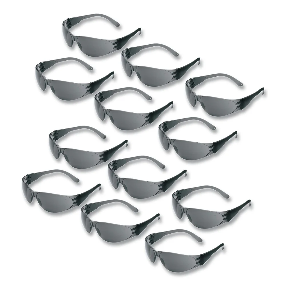 MCR Safety CL112 Checklite Scratch-Resistant Safety Glasses - Gray Lens (12/Box)