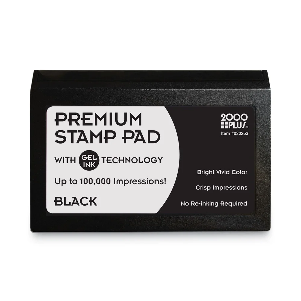 Cosco 4.25 in. x 2.75 in. Microgel Stamp Pad for 2000 PLUS - Black