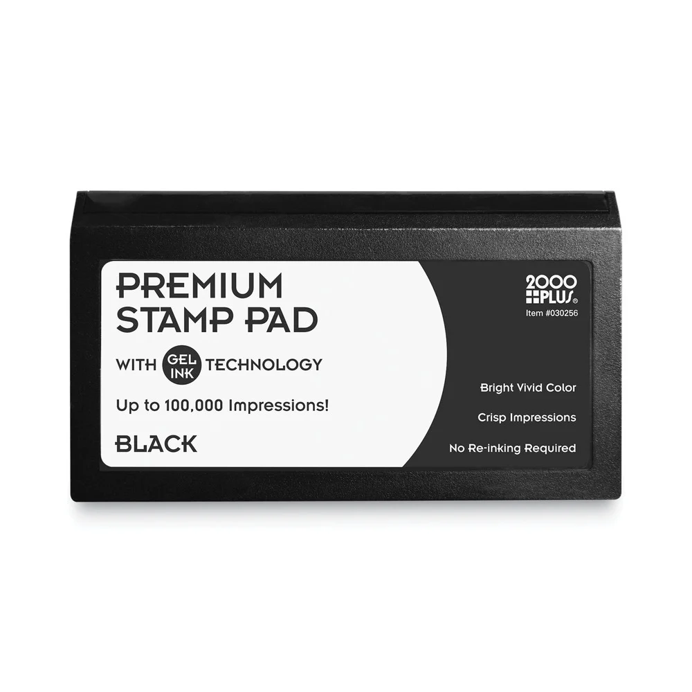 Cosco 6.17 in. x 3.13 in. Microgel Stamp Pad for 2000 PLUS - Black