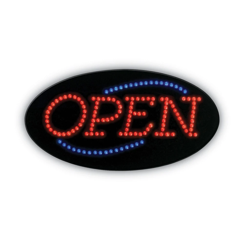 Cosco 10.5 in. x 20.13 in. LED OPEN Sign - Red and Blue Graphics