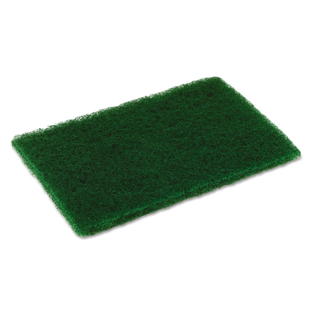 Continental 6 in. x 9 in. Medium Duty Scouring Pad - Green (60/Carton)