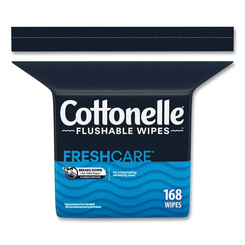 Cottonelle 41777 5 in. x 7.25 in. Fresh Care Flushable Cleansing Cloths - White